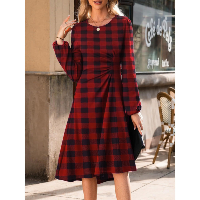 Kleid Damen mit langem Arm und tailliertem Schnitt - J&B - 7 - Jasminaboutique.com