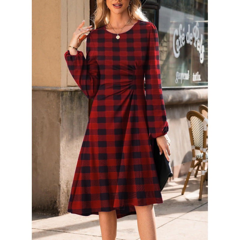 Kleid Damen mit langem Arm und tailliertem Schnitt - J&B - 8 - Jasminaboutique.com