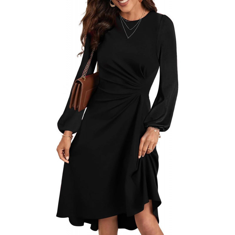 Kleid Damen mit langem Arm und tailliertem Schnitt - J&B - 9 - Jasminaboutique.com