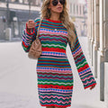 Kleid Damen mit weitem Schnitt und auffälligem Muster - J&B - 1 - Jasminaboutique.com