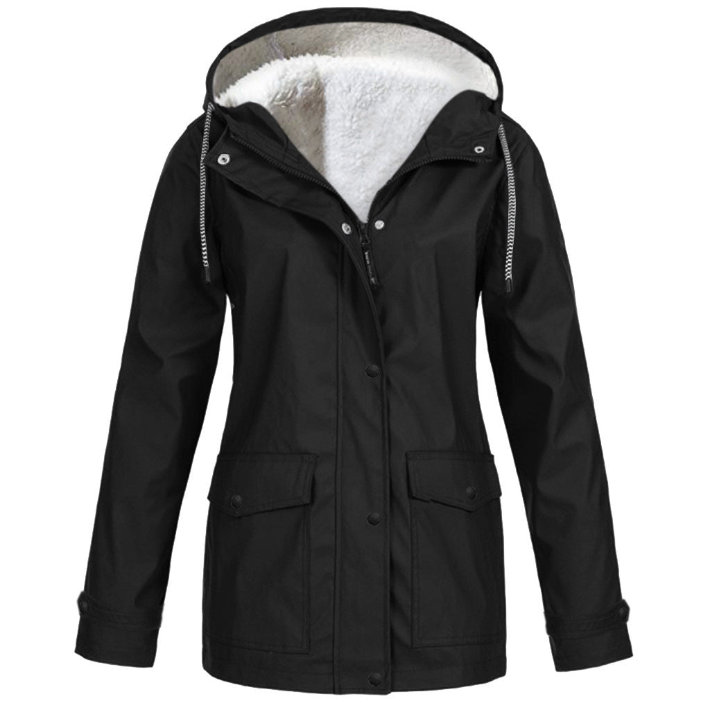 Jacke Damen mit Kapuze und gefütterter Innenseite - J&B - 2 - Jasminaboutique.com