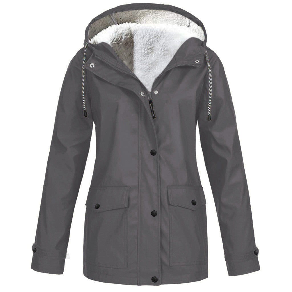 Jacke Damen mit Kapuze und gefütterter Innenseite - J&B - 7 - Jasminaboutique.com