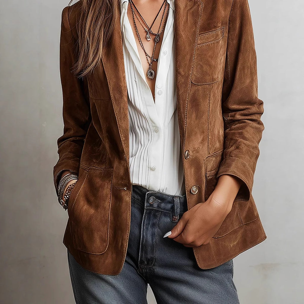 Blazer Damen mit schmalem Schnitt und eleganten Details - J&B - 1 - Jasminaboutique.com