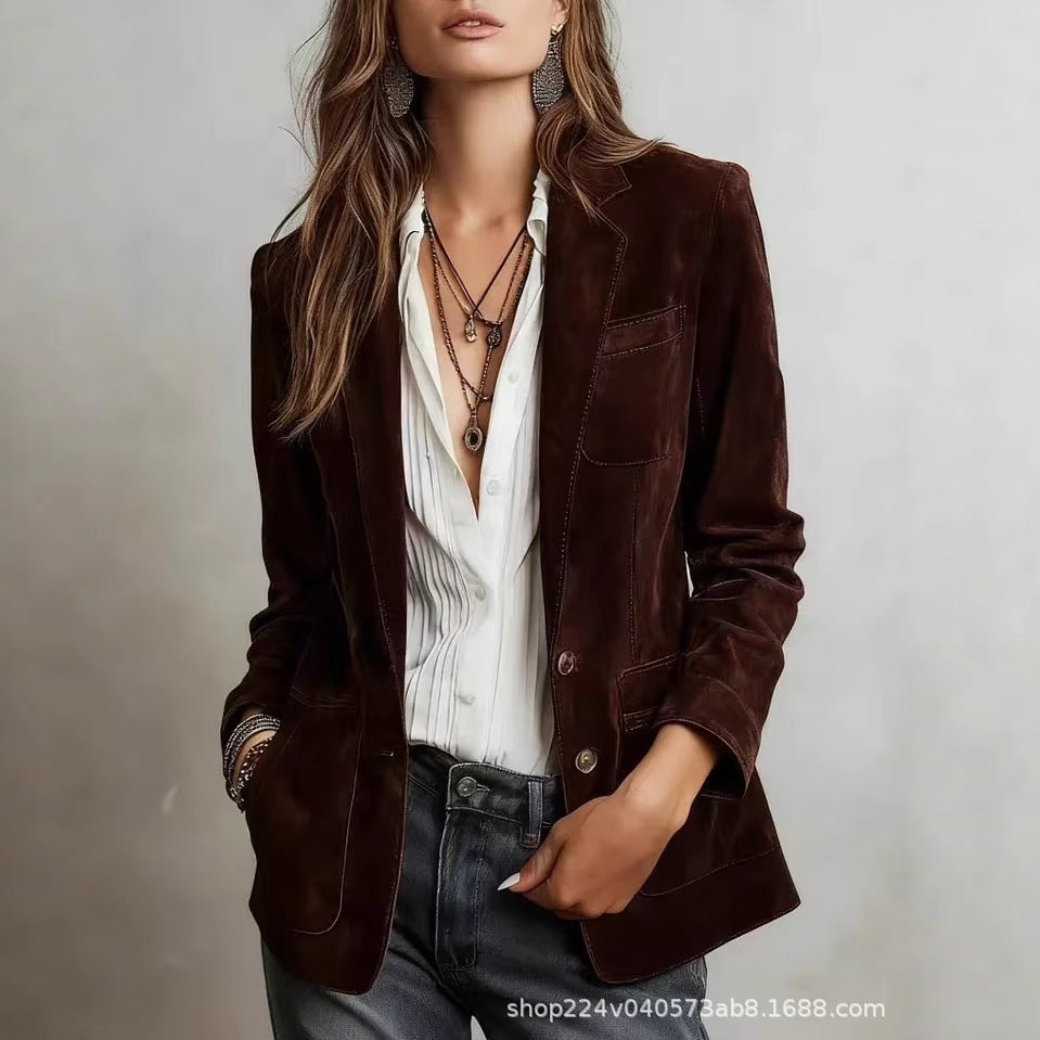 Blazer Damen mit schmalem Schnitt und eleganten Details - J&B - 4 - Jasminaboutique.com