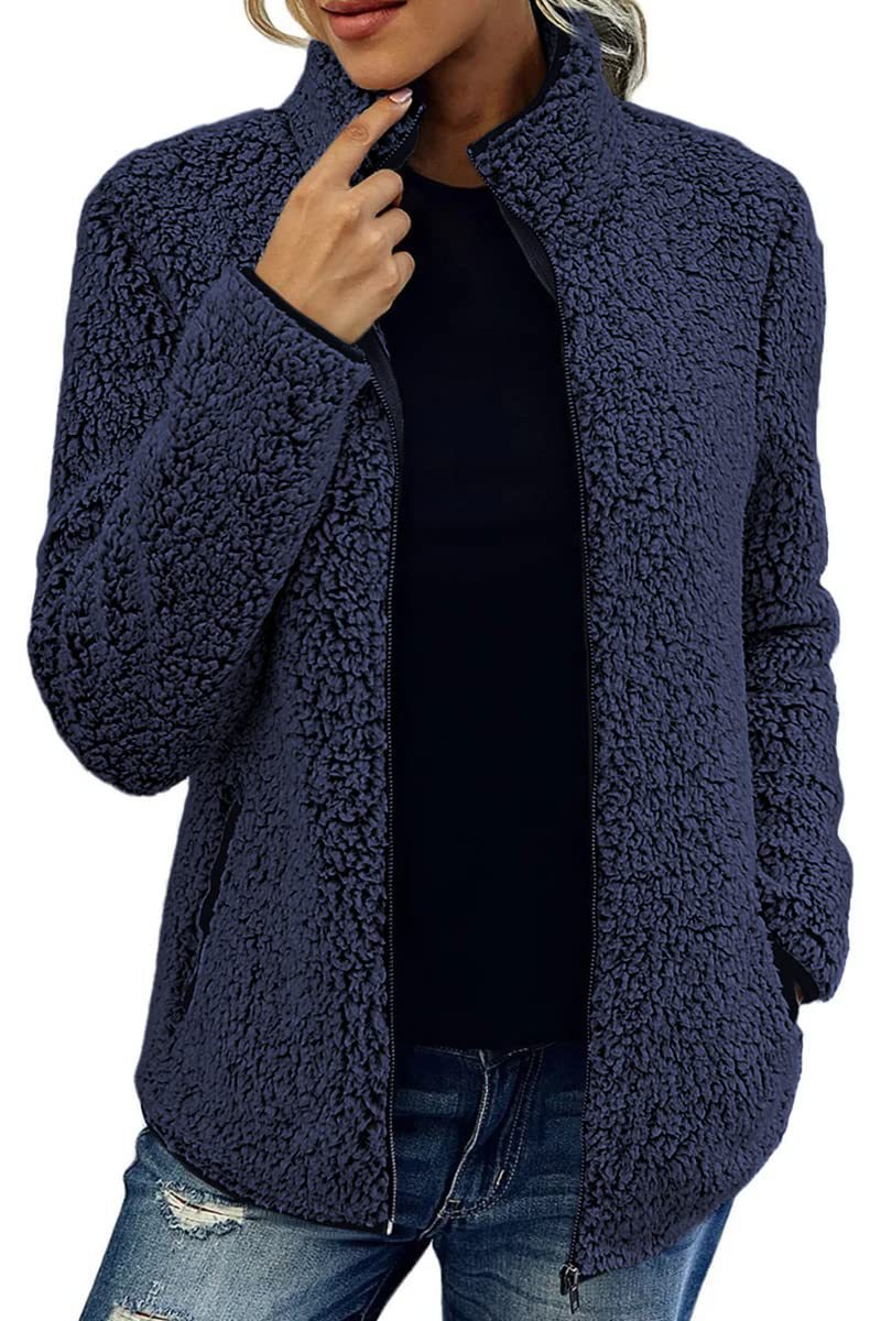 Jacke Damen mit Stehkragen und Reißverschluss - J&B - 7 - Jasminaboutique.com