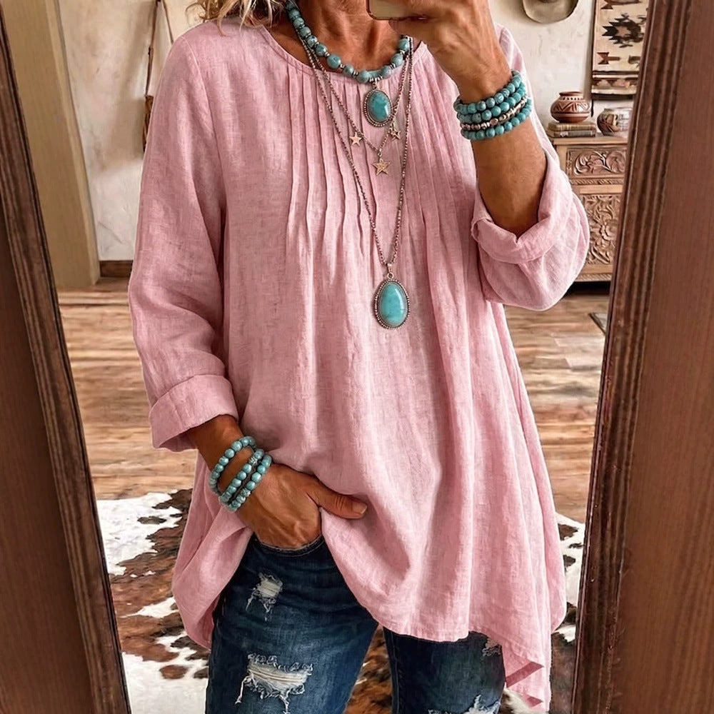 Bluse Damen mit lockerer Passform und lässigem Schnitt - J&B - 9 - Jasminaboutique.com