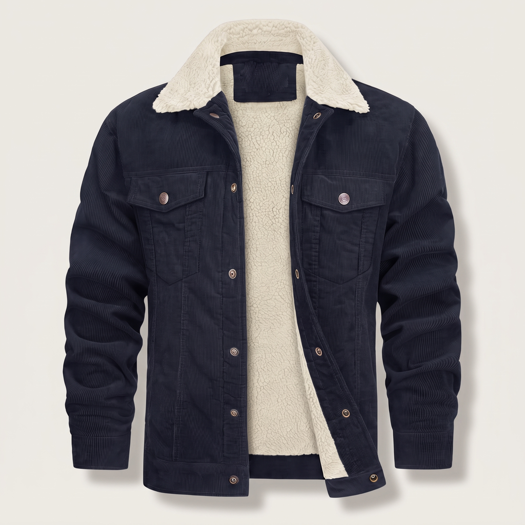 Jacket Herren mit Sherpa-Kragen und Taschen - J&B - 6 - Jasminaboutique.com