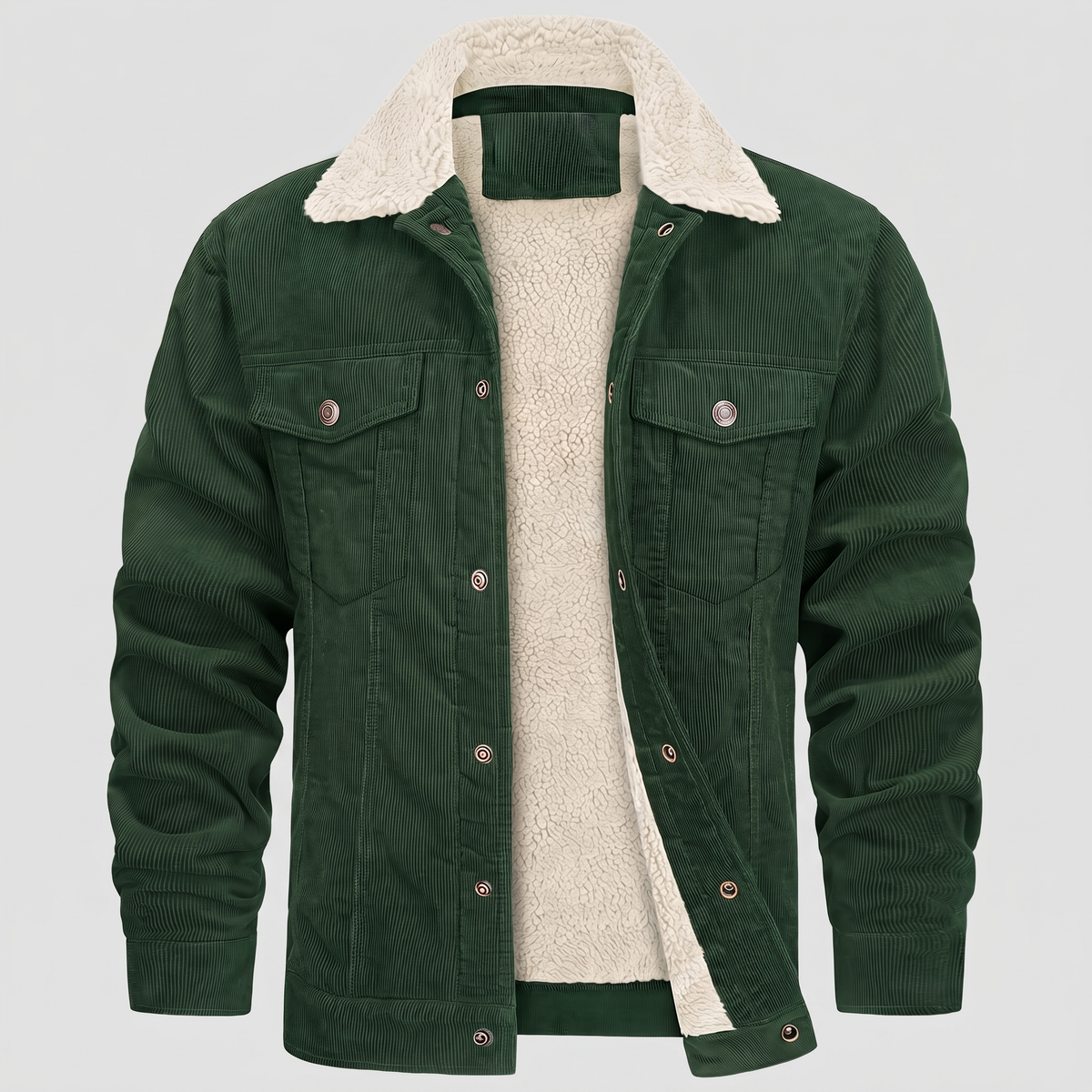 Jacket Herren mit Sherpa-Kragen und Taschen - J&B - 7 - Jasminaboutique.com