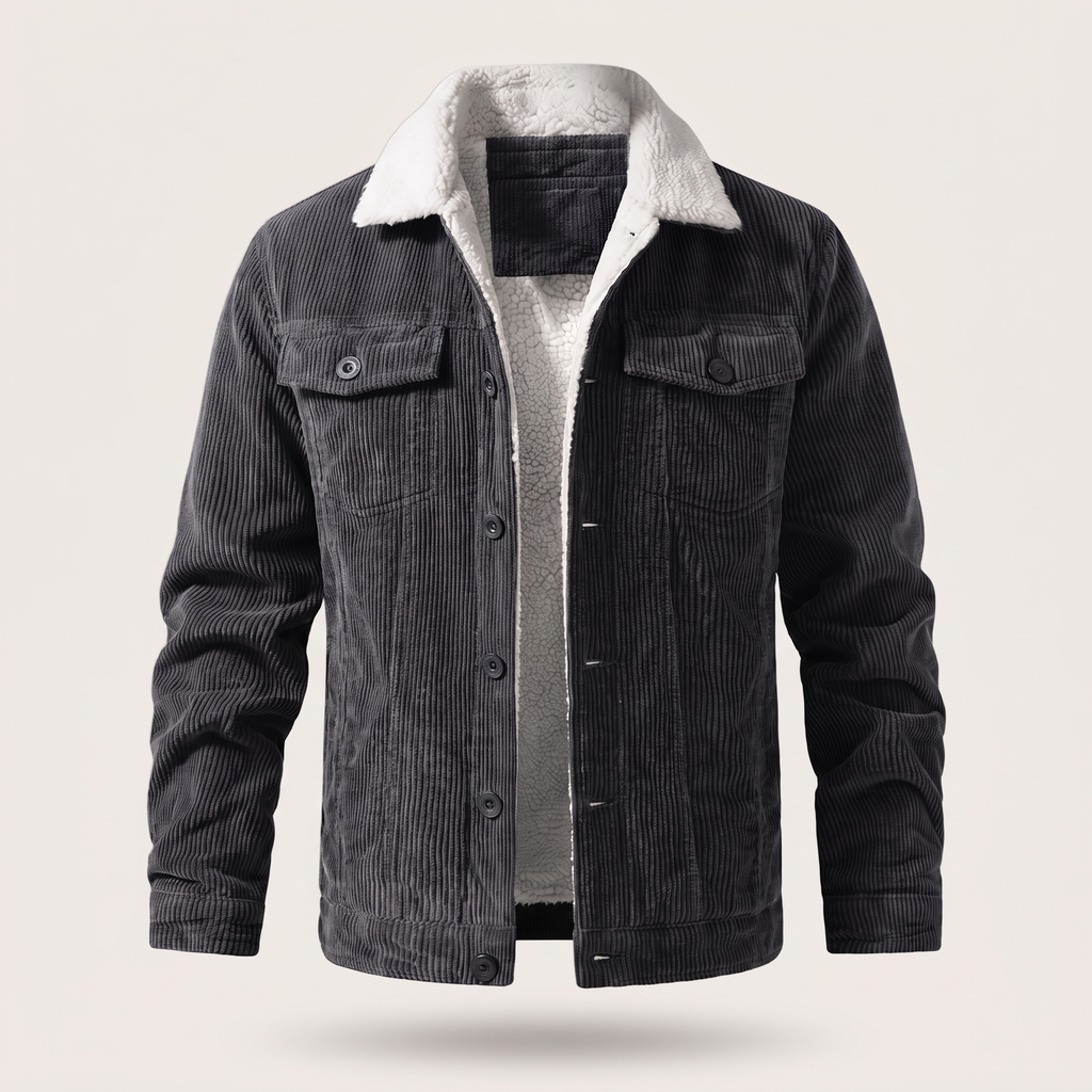 Jacket Herren mit Sherpa-Kragen und Taschen - J&B - 8 - Jasminaboutique.com