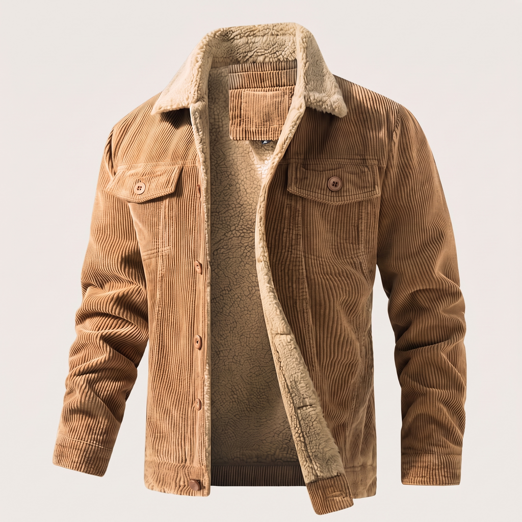 Jacket Herren mit Sherpa-Kragen und Taschen - J&B - 9 - Jasminaboutique.com