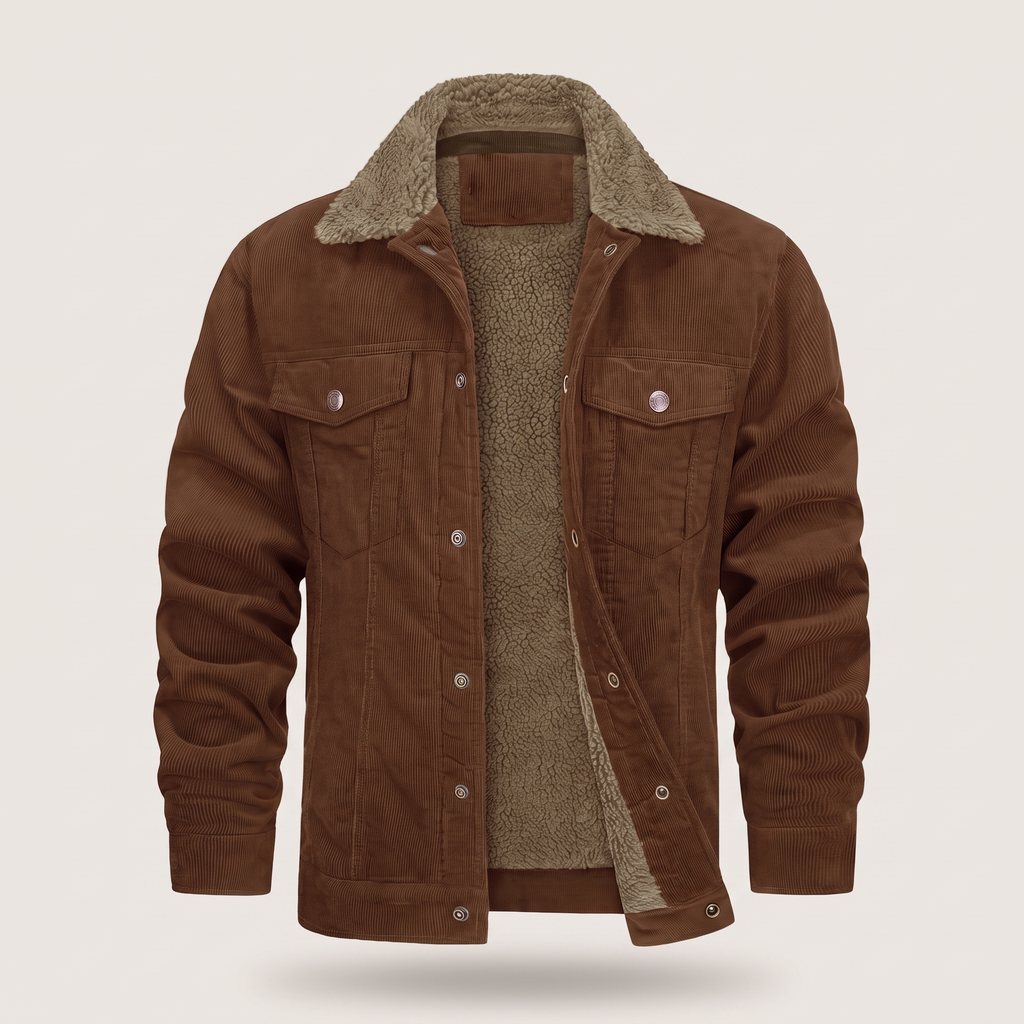 Jacket Herren mit Sherpa-Kragen und Taschen - J&B - 10 - Jasminaboutique.com