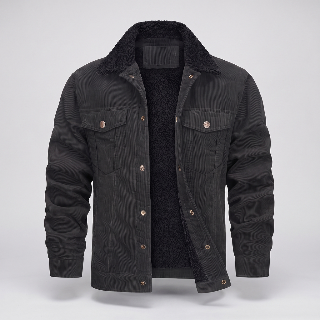 Jacket Herren mit Sherpa-Kragen und Taschen - J&B - 11 - Jasminaboutique.com