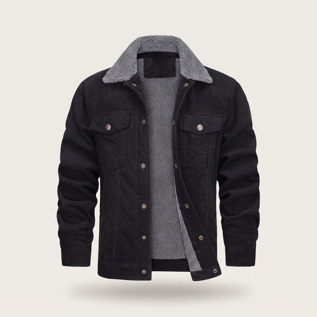 Jacket Herren mit Sherpa-Kragen und Taschen - J&B - 13 - Jasminaboutique.com