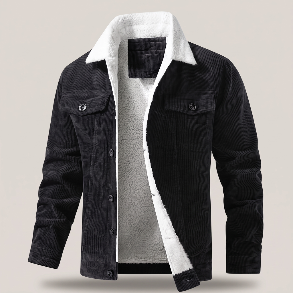 Jacket Herren mit Sherpa-Kragen und Taschen - J&B - 14 - Jasminaboutique.com