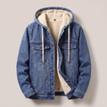 Jeansjacke Herren mit Kapuze und Sherpa-Futter - J&B - 6 - Jasminaboutique.com