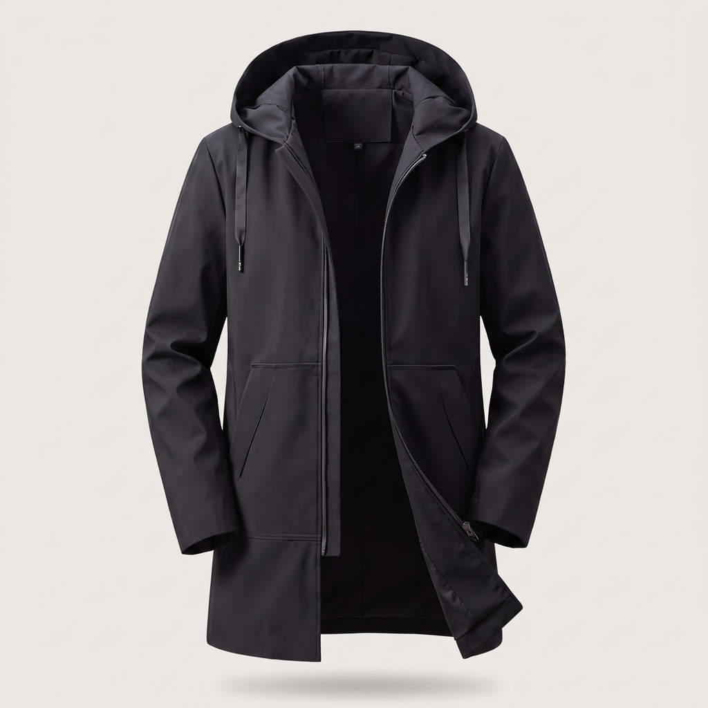 Jacket Herren mit verstellbarem Kapuzenkragen und praktischen Taschen - J&B - 5 - Jasminaboutique.com