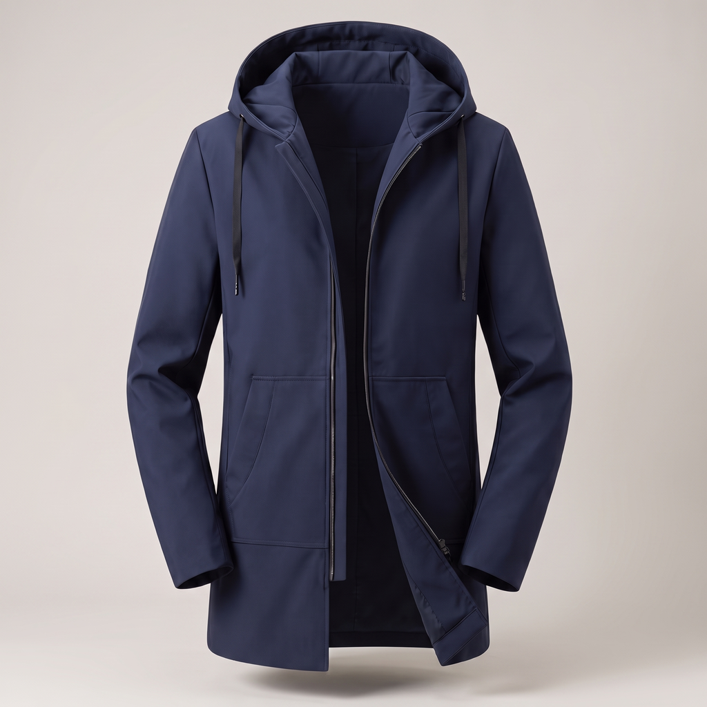Jacket Herren mit verstellbarem Kapuzenkragen und praktischen Taschen - J&B - 6 - Jasminaboutique.com