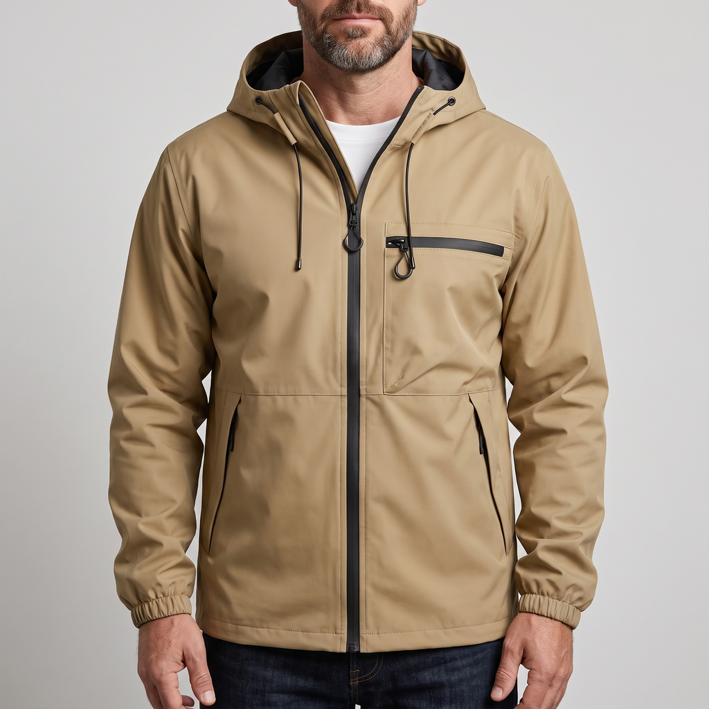 Jacke Herren mit verstellbarem Kapuzen-Design und praktischer Brusttasche - J&B - 1 - Jasminaboutique.com
