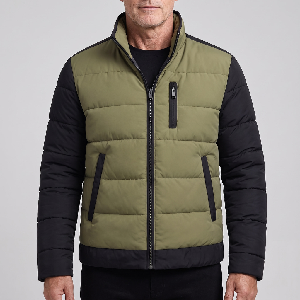 Jacke Herren mit Stehkragen und gestepptem Design - J&B - 1 - Jasminaboutique.com