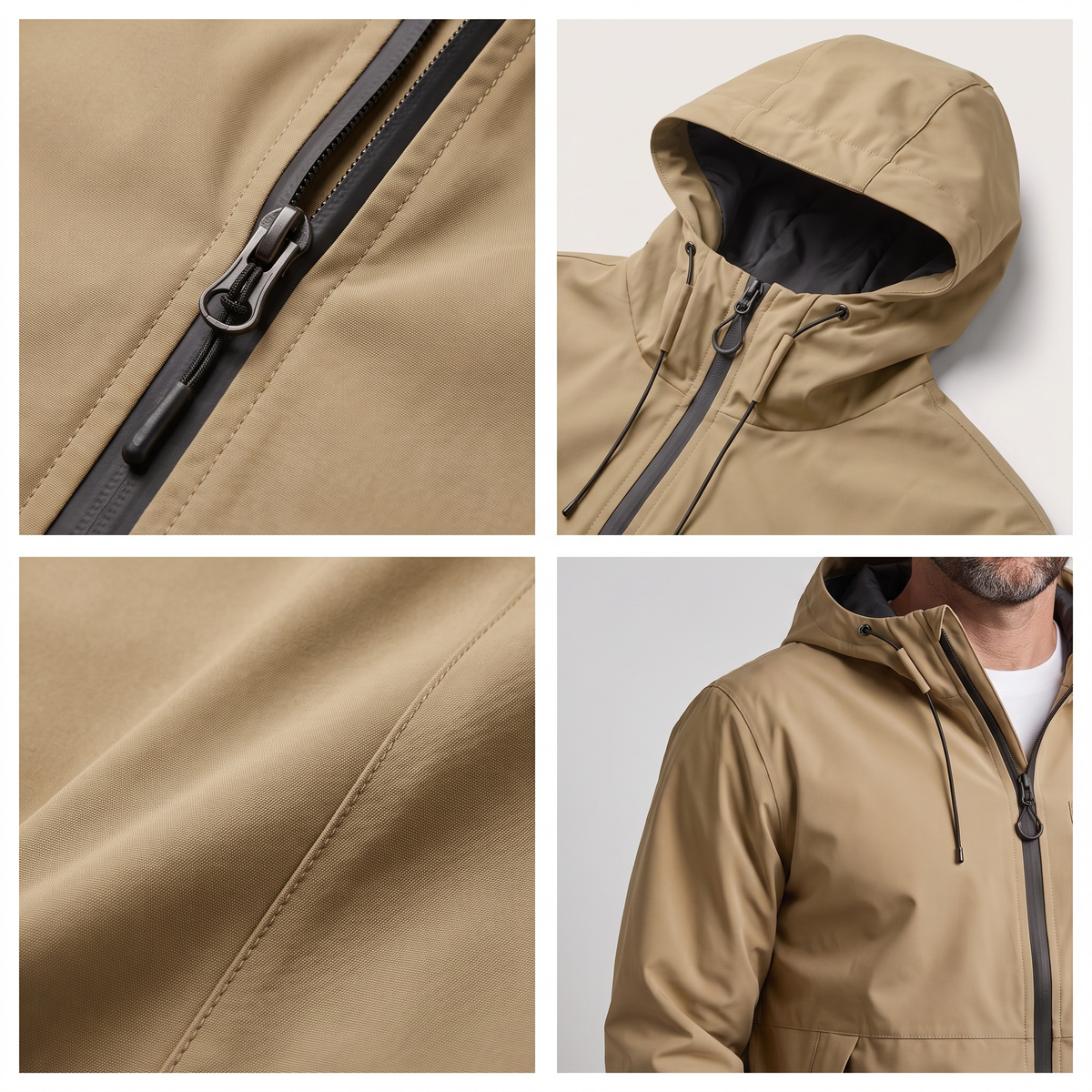 Jacke Herren mit verstellbarem Kapuzen-Design und praktischer Brusttasche - J&B - 10 - Jasminaboutique.com