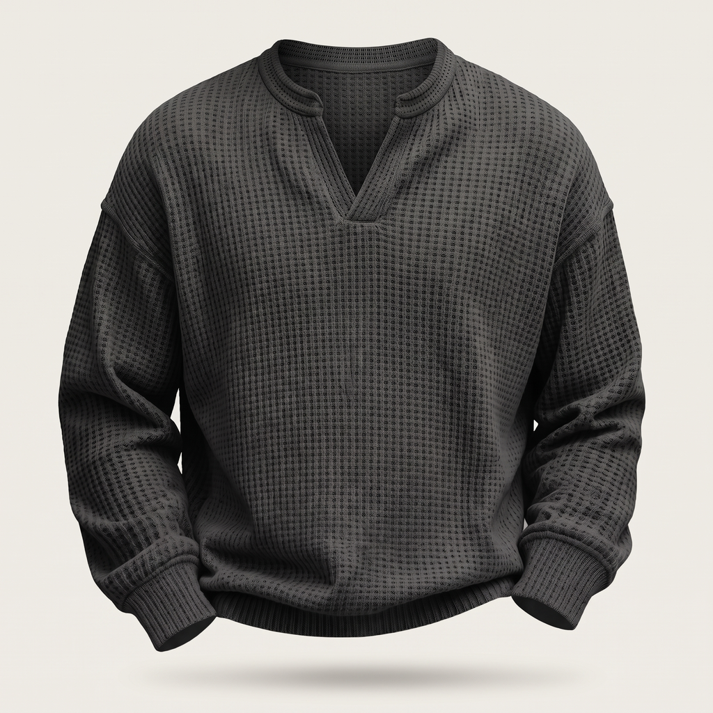 Pullover Herren mit V-Ausschnitt und strukturiertem Design - J&B - 8 - Jasminaboutique.com