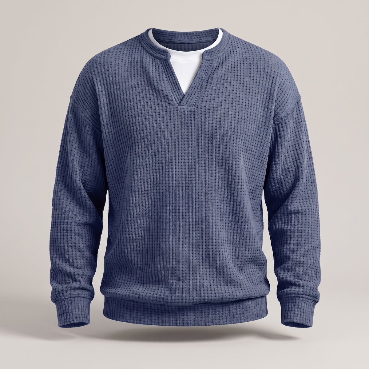 Pullover Herren mit V-Ausschnitt und strukturiertem Design - J&B - 10 - Jasminaboutique.com