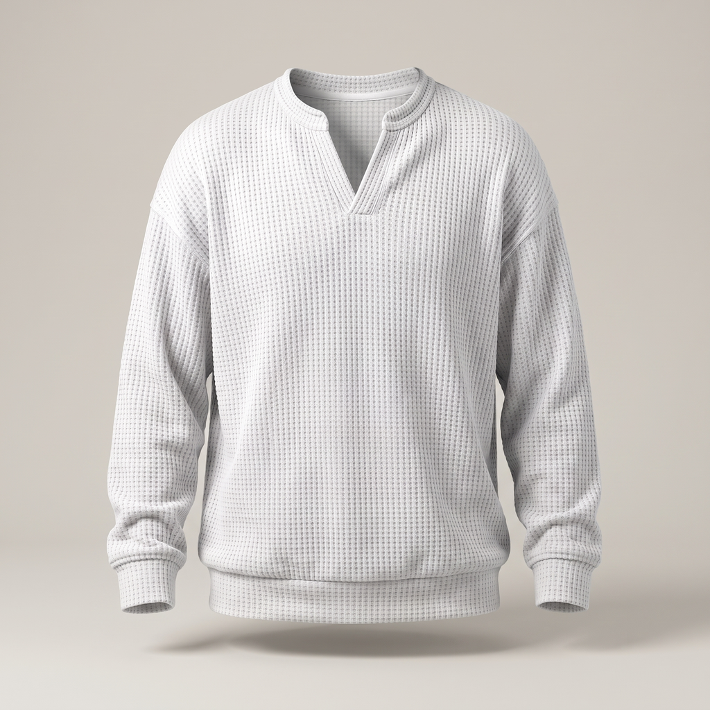 Pullover Herren mit V-Ausschnitt und strukturiertem Design - J&B - 14 - Jasminaboutique.com