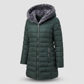 Winterjacke Damen mit Kapuze und durchgehendem Reißverschluss - J&B - 4 - Jasminaboutique.com