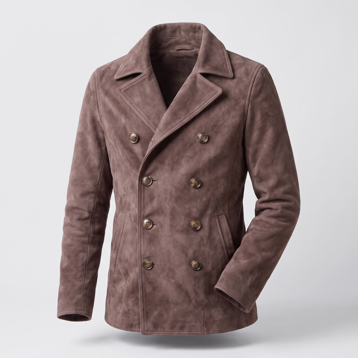 Herren Mantel mit doppelter Knopfleiste und strukturiertem Revers - J&B - 7 - Jasminaboutique.com