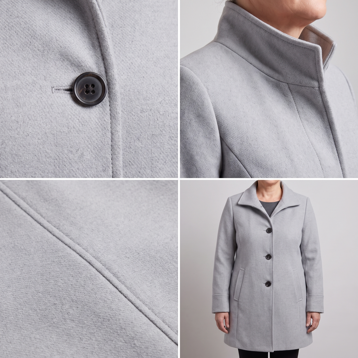 Mantel Damen mit klassischem Schnitt und praktischen Taschen - J&B - 16 - Jasminaboutique.com
