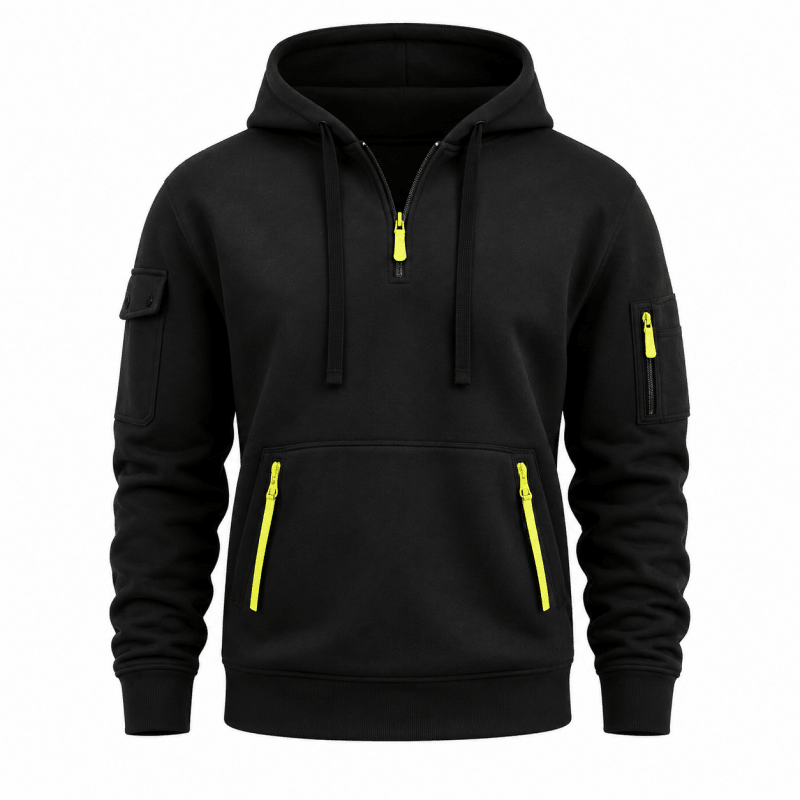 Hoodie Herren mit funktionalen Taschen und Kapuze - J&B - 6 - Jasminaboutique.com