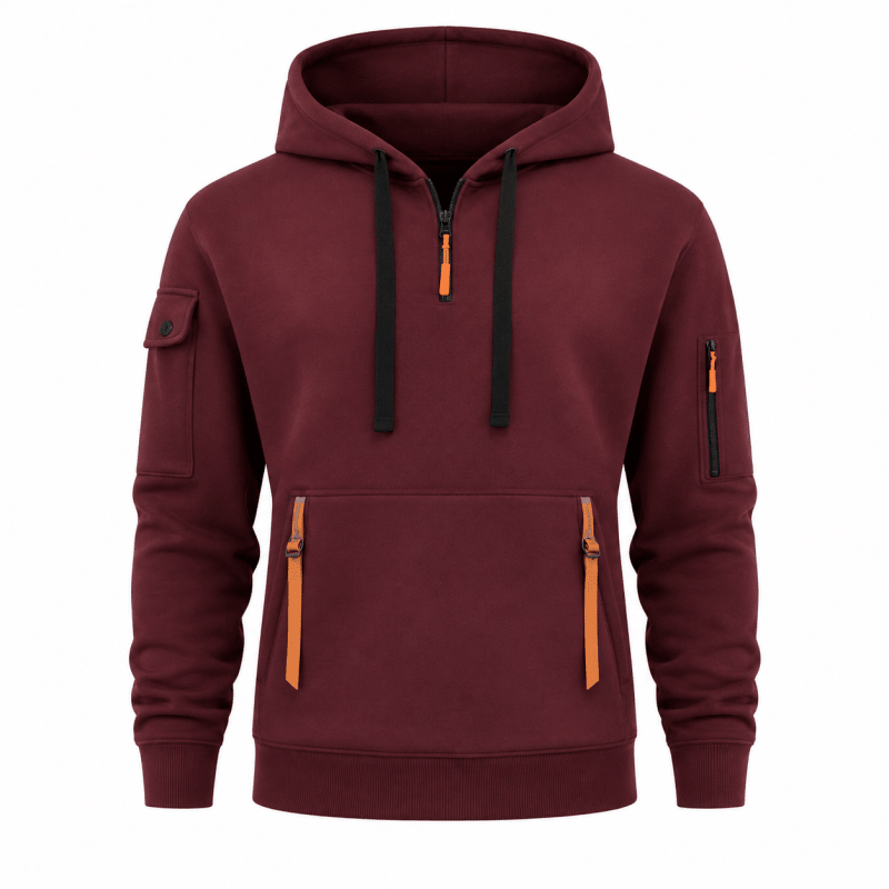Hoodie Herren mit funktionalen Taschen und Kapuze - J&B - 9 - Jasminaboutique.com