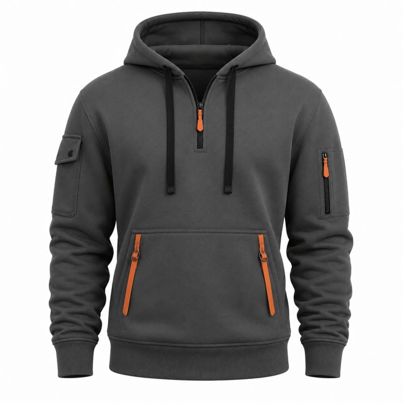 Hoodie Herren mit funktionalen Taschen und Kapuze - J&B - 11 - Jasminaboutique.com