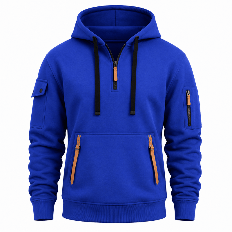 Hoodie Herren mit funktionalen Taschen und Kapuze - J&B - 12 - Jasminaboutique.com
