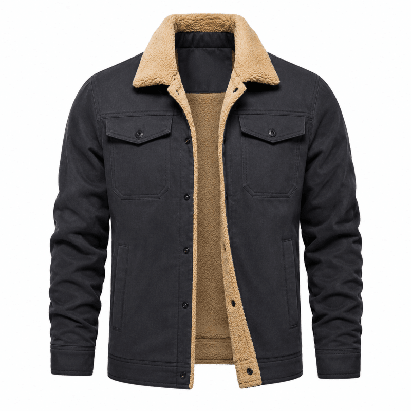 Jacke Herren mit klassischem Schnitt und praktischen Taschen - J&B - 3 - Jasminaboutique.com