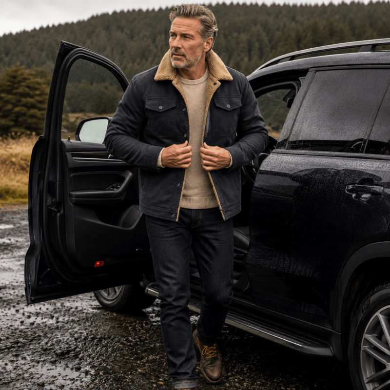 Jacke Herren mit klassischem Schnitt und praktischen Taschen - J&B - 8 - Jasminaboutique.com