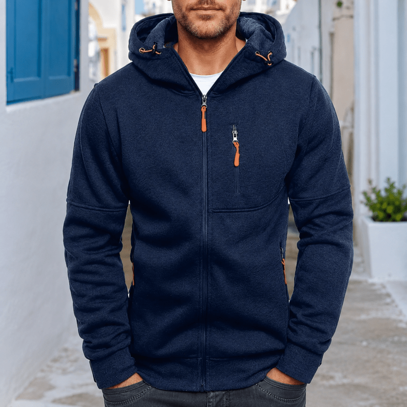 Hoodie Herren mit praktischen Taschen und lässigem Schnitt - J&B - 1 - Jasminaboutique.com