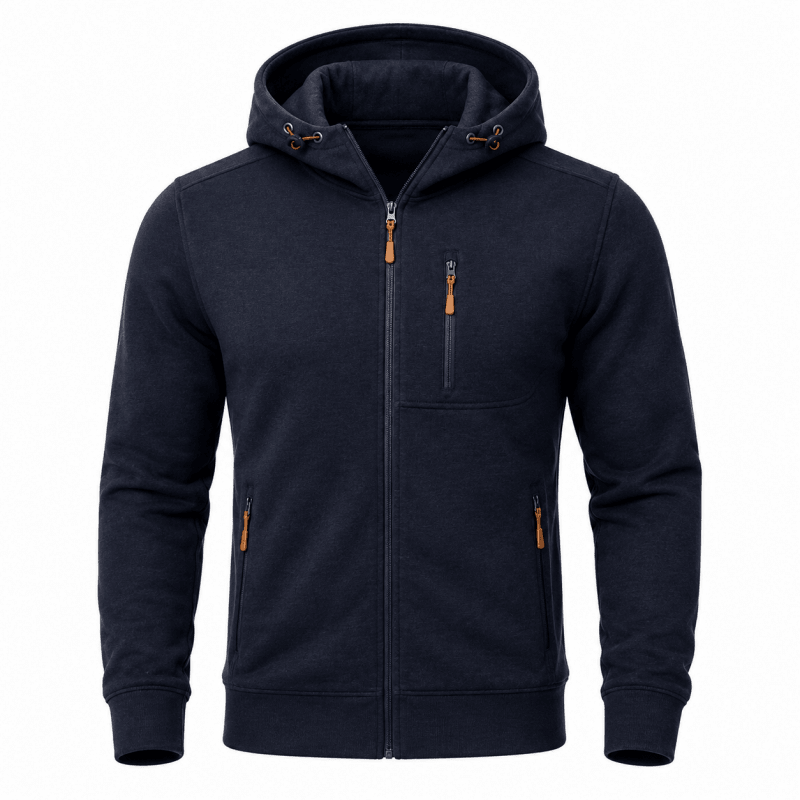 Hoodie Herren mit praktischen Taschen und lässigem Schnitt - J&B - 2 - Jasminaboutique.com