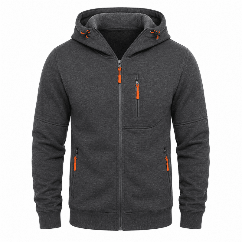 Hoodie Herren mit praktischen Taschen und lässigem Schnitt - J&B - 6 - Jasminaboutique.com