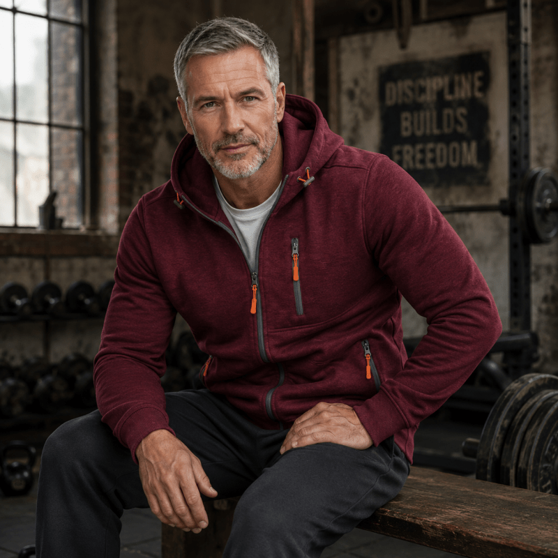 Hoodie Herren mit praktischen Taschen und lässigem Schnitt - J&B - 10 - Jasminaboutique.com