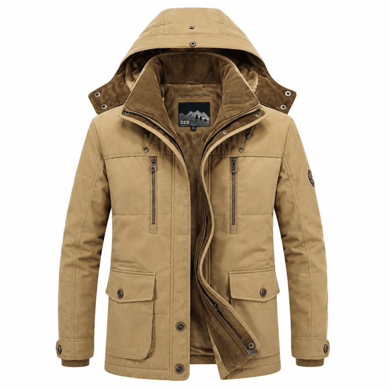 Jacke Herren mit Kapuze und praktischen Taschen - J&B - 3 - Jasminaboutique.com