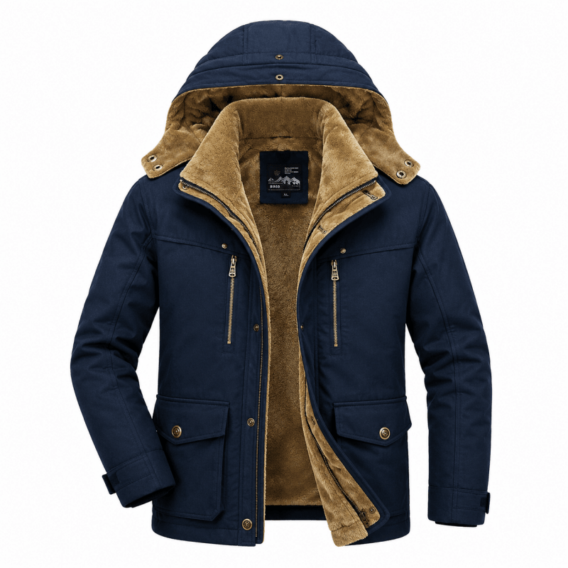 Jacke Herren mit Kapuze und praktischen Taschen - J&B - 6 - Jasminaboutique.com