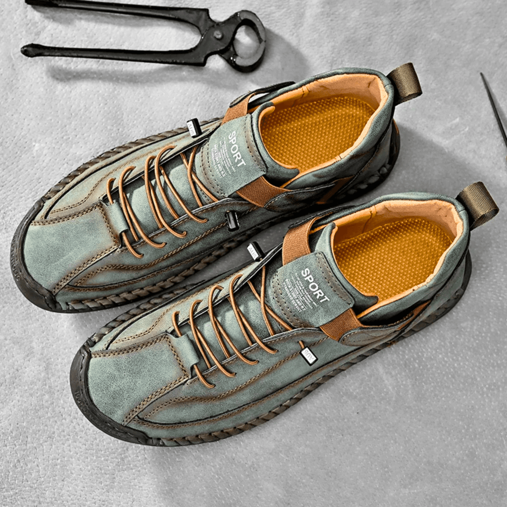 Sneaker Herren mit sportlichem Schnitt und praktischem Klettverschluss - J&B - 7 - Jasminaboutique.com