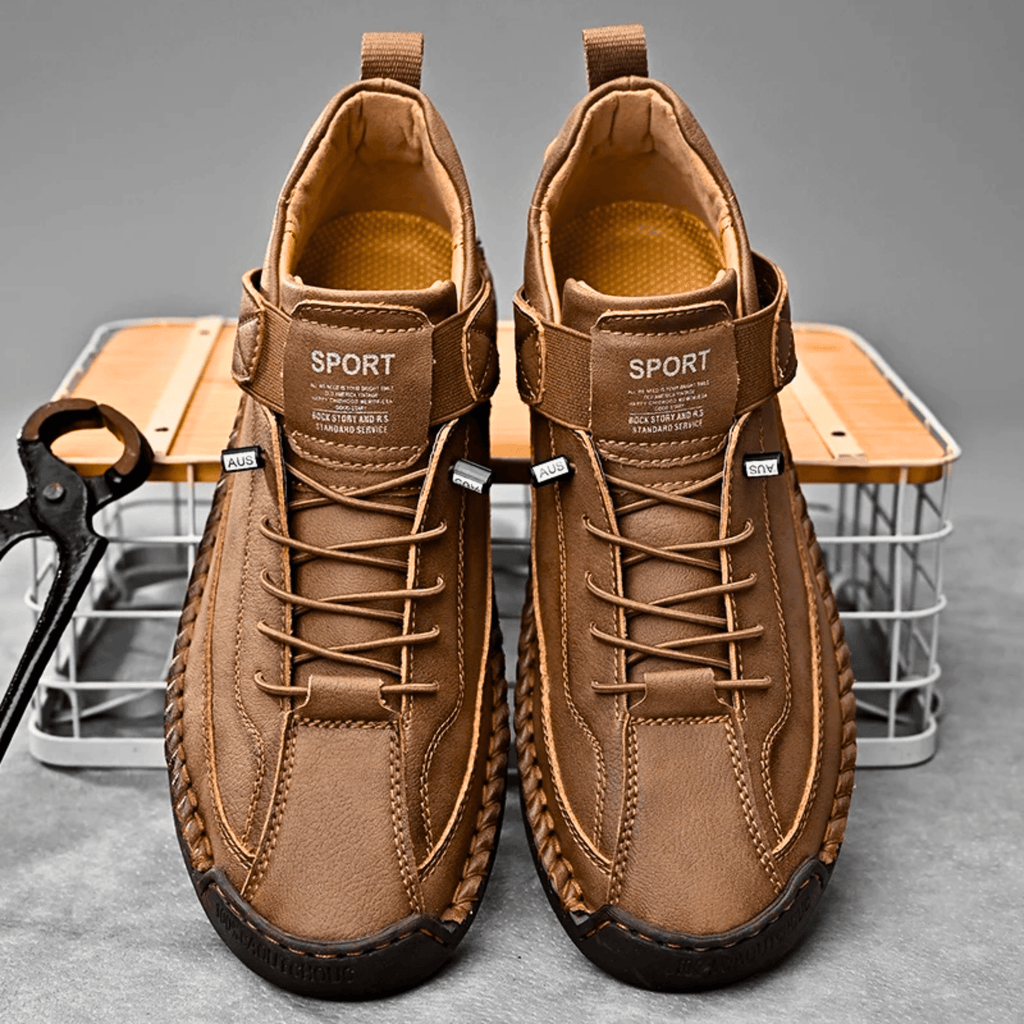 Sneaker Herren mit sportlichem Schnitt und praktischem Klettverschluss - J&B - 10 - Jasminaboutique.com