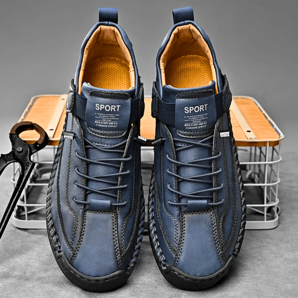 Sneaker Herren mit sportlichem Schnitt und praktischem Klettverschluss - J&B - 14 - Jasminaboutique.com