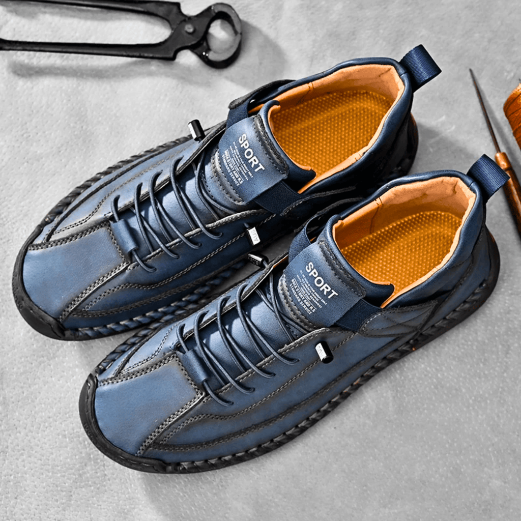 Sneaker Herren mit sportlichem Schnitt und praktischem Klettverschluss - J&B - 15 - Jasminaboutique.com