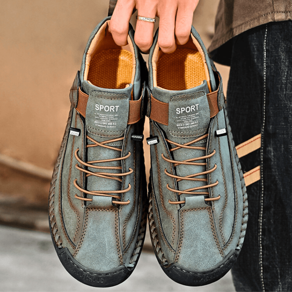 Sneaker Herren mit sportlichem Schnitt und praktischem Klettverschluss - J&B - 16 - Jasminaboutique.com