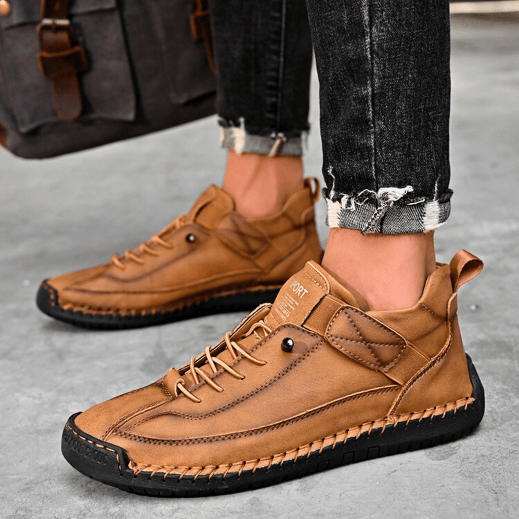 Sneaker Herren mit sportlichem Schnitt und praktischem Klettverschluss - J&B - 19 - Jasminaboutique.com