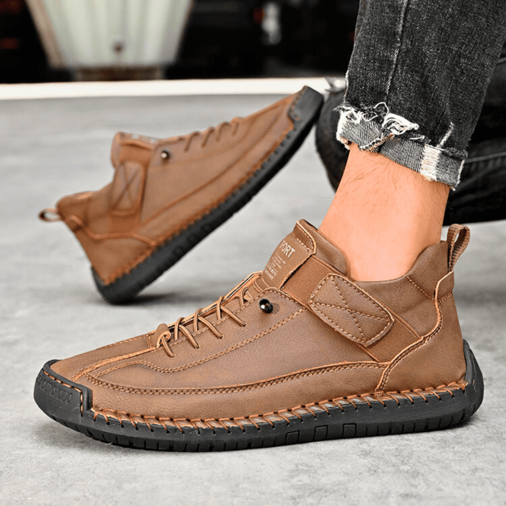 Sneaker Herren mit sportlichem Schnitt und praktischem Klettverschluss - J&B - 23 - Jasminaboutique.com