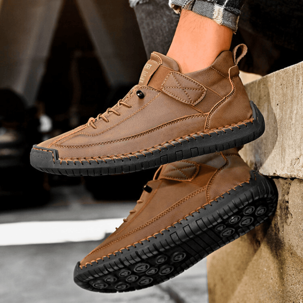 Sneaker Herren mit sportlichem Schnitt und praktischem Klettverschluss - J&B - 24 - Jasminaboutique.com